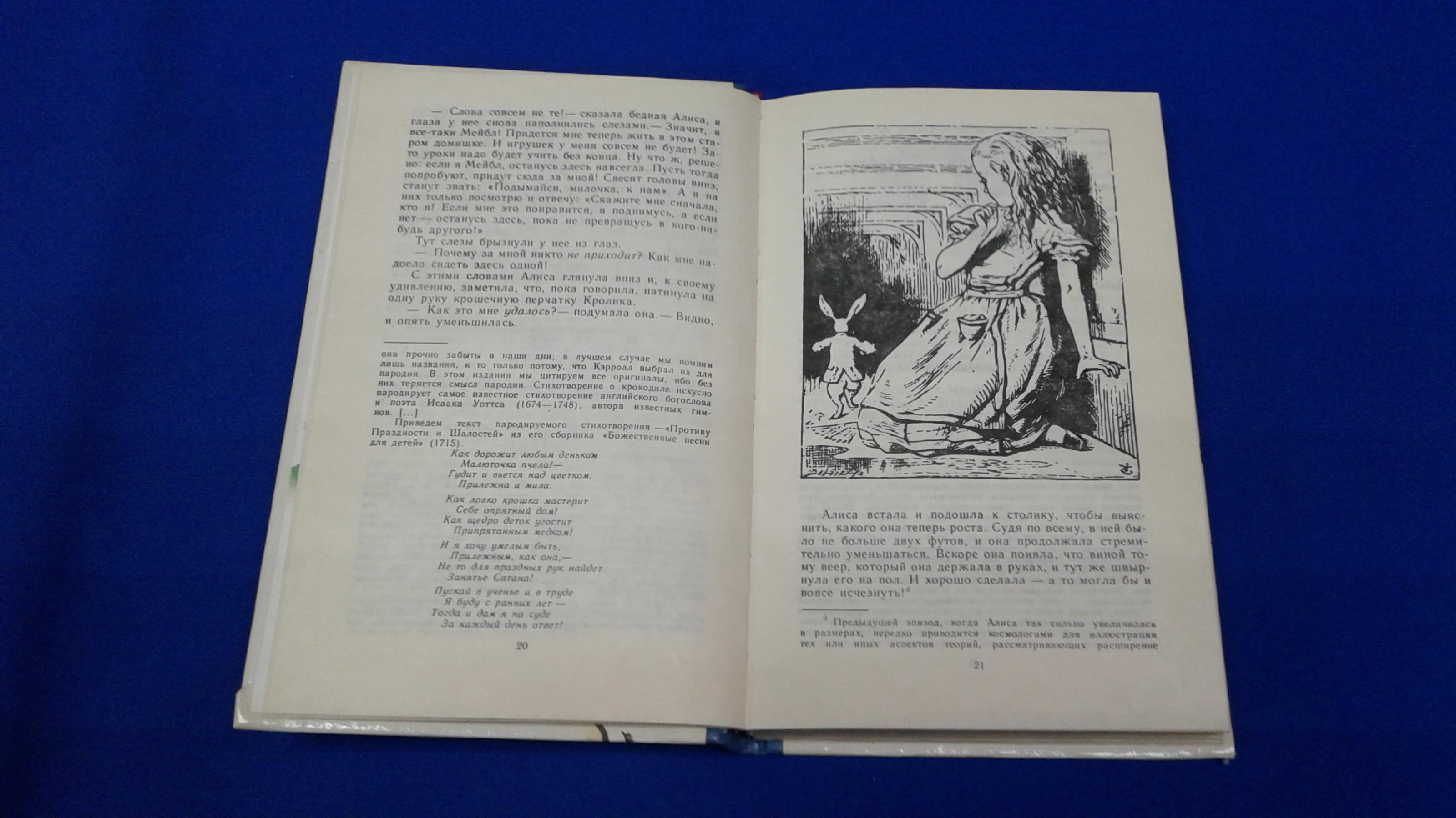 Кэрролл Льюис., Приключения Алисы в стране чудес. Алиса в Зазеркалье..  Книга-перевертыш. Пер. с англ. Н.Демуровой. Стихи в пер. С.Маршака., Д.  Орловской, О. Седаковой. Иллюстрации Джона Тенниела.